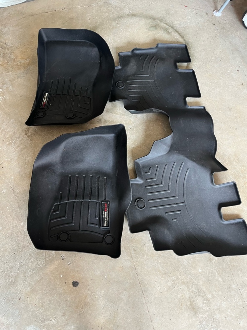 Black Front and Rear FloorLiner Set - All-Weather Car Floor Mats